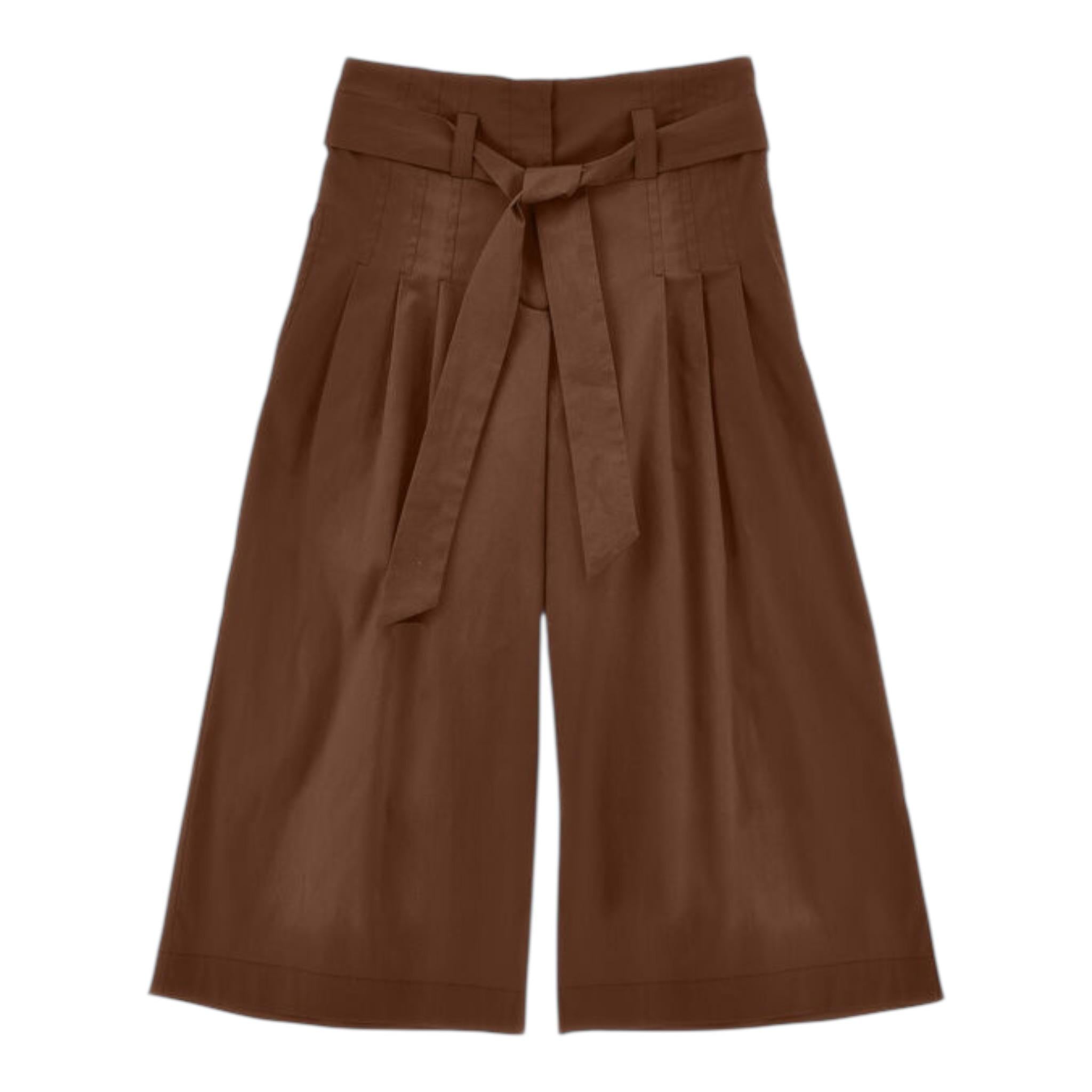 Monnalisa Pantalone Tinta Unita con Elastico In Vita per Bambina 17E404X MARRONE MONNALISA 