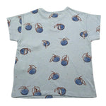 Play Up T-Shirt Girocollo Tinta Unita con Stampe per Bambino PA011AQ11054 AZZURRO PLAY UP 