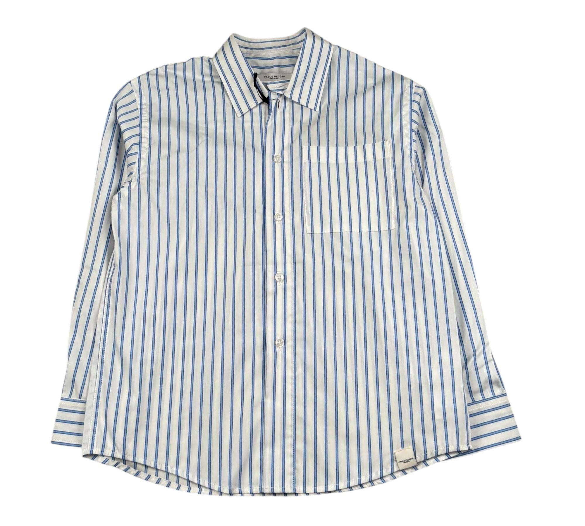 Paolo Pecora Camicia Manica Lunga Tinta Unita Fantasia A Righe per Bambino PP4342 BIANCO PAOLO PECORA 