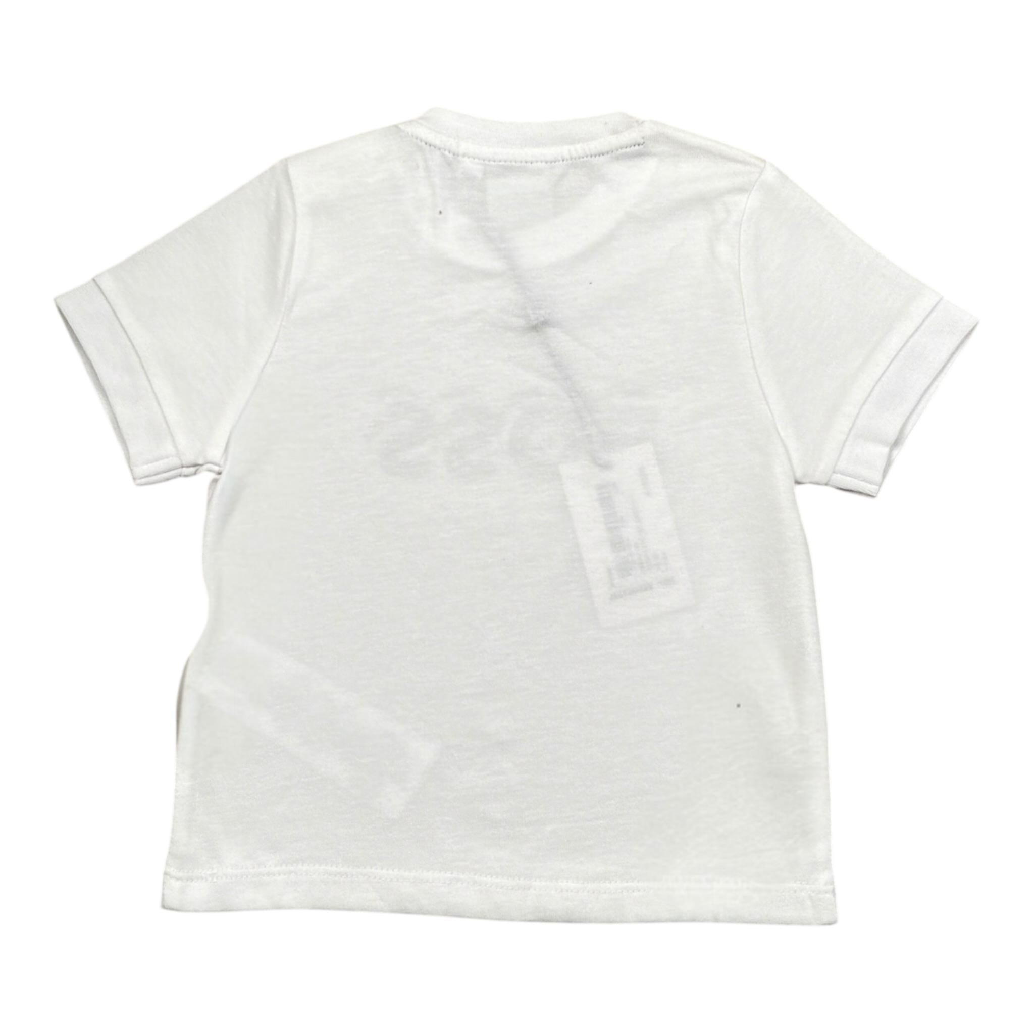 Boss T-Shirt Girocollo tinta unita con Stampa Bianco per Neonato J50624 BIANCO BOSS 