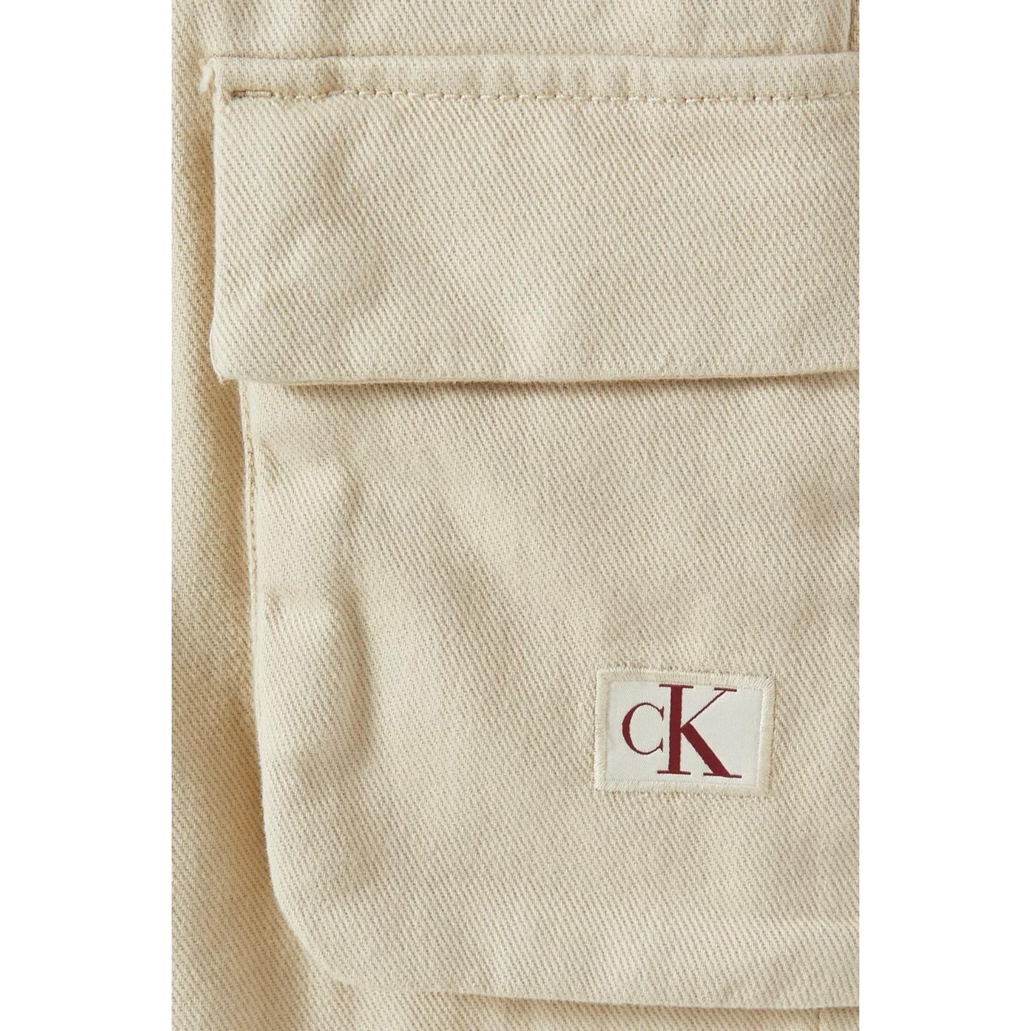Calvin Klein Pantalone Tinta Unita con Elastico In Vita per Bambino IB0IB02502 BEIGE CALVIN KLEIN 