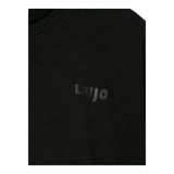 LIU JO felpa chiusa girocollo tinta unita con stampa  Nero per Bambina GF4067 NERO LIU JO 