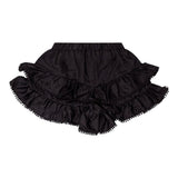Twinset Short Einfarbig mit elastischer Taille Schwarz für Mädchen