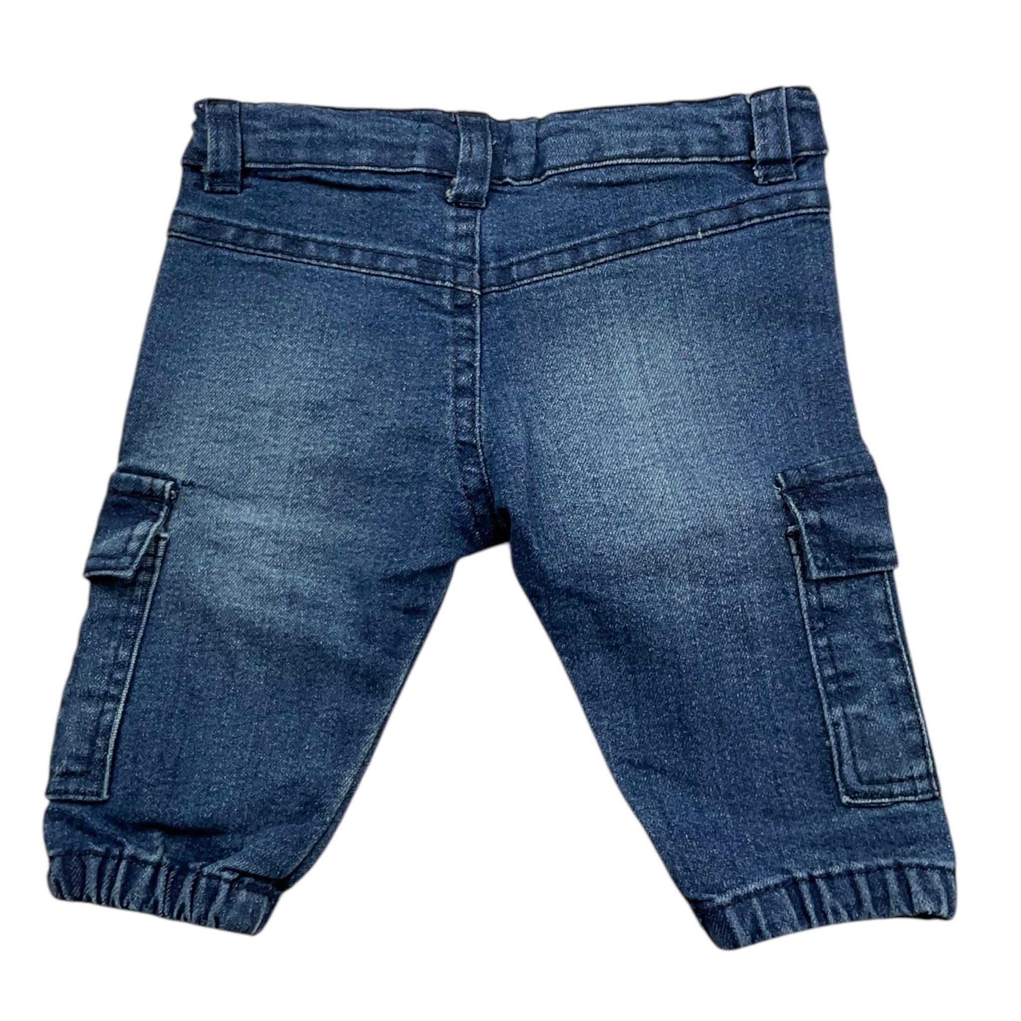 EMC jeans tinta unita con tasconi Blu per Neonato BZ7073 BLU EMC 