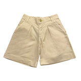 Lu Lu By Miss Grant Mädchen Shorts in einfarbiger elastischer Taille in Beige