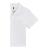 Boss Camicia Mezza Manica Tinta Unita per Neonato J52092 BIANCO BOSS 