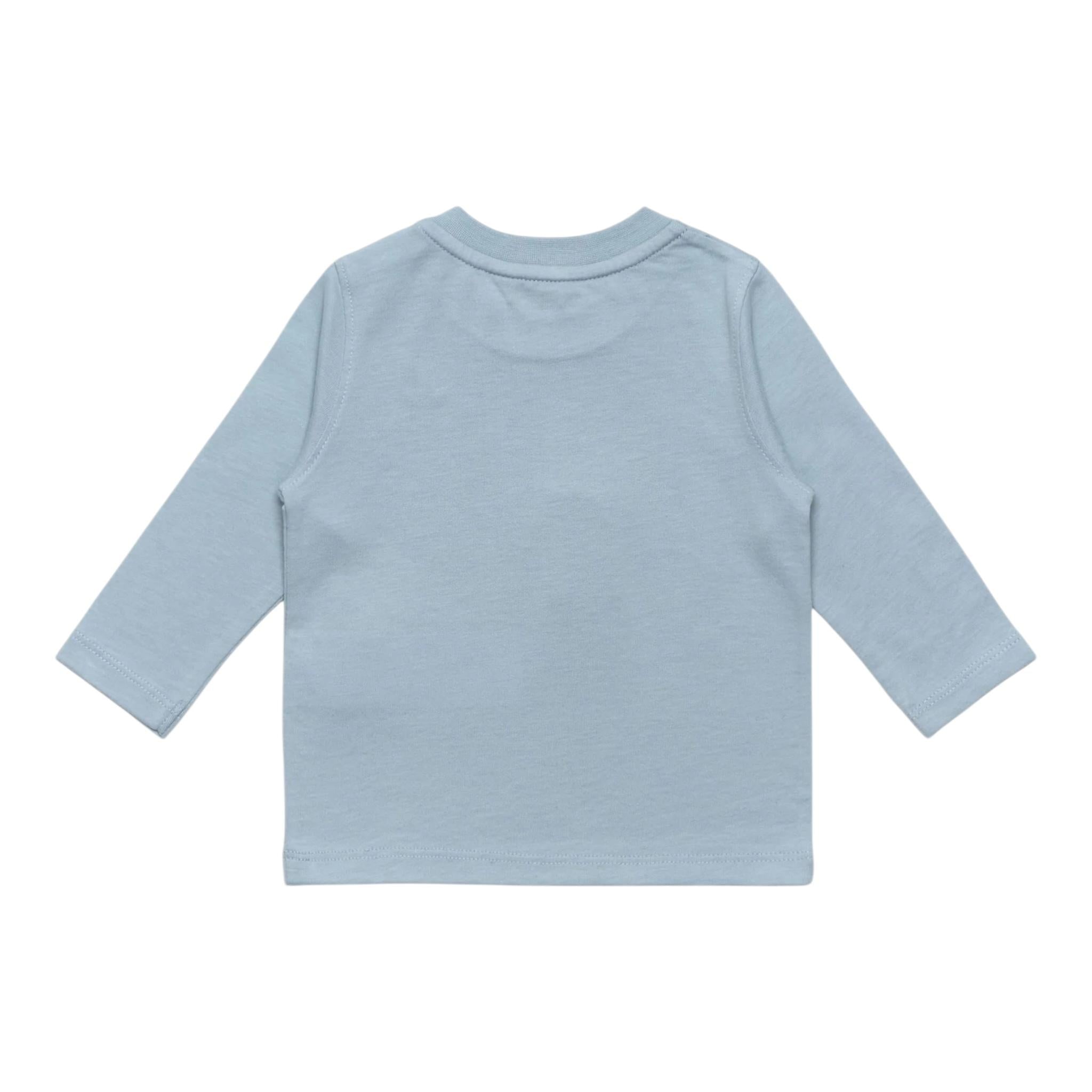 K-WAY shirt girocollo tinta unita con logo Azzurro per Neonato K6123WWXXX AZZURRO K-WAY 