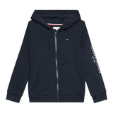 TOMMY HILFIGER felpa tinta unita con zip e cappuccio Blu per Bambino KS0KS00421 BLU TOMMY HILFIGER 