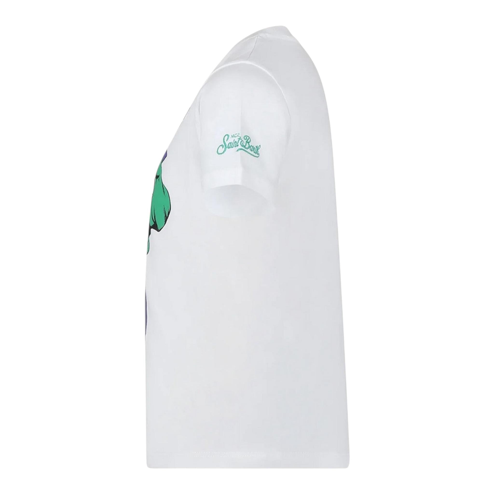 Saint Barth T-Shirt Girocollo Tinta Unita con Stampa Hulk per Bambino INCREDIBLEX BIANCO SAINT BARTH 