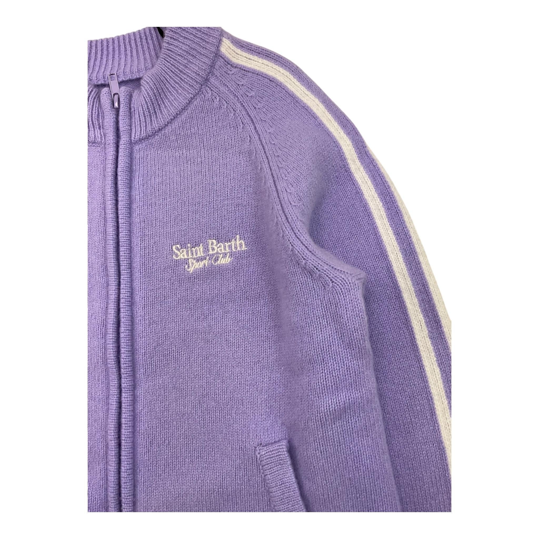 SAINT BARTH maglia tinta unita con zip mezzo collo Lilla per Bambina CIH001 LILLA SAINT BARTH 