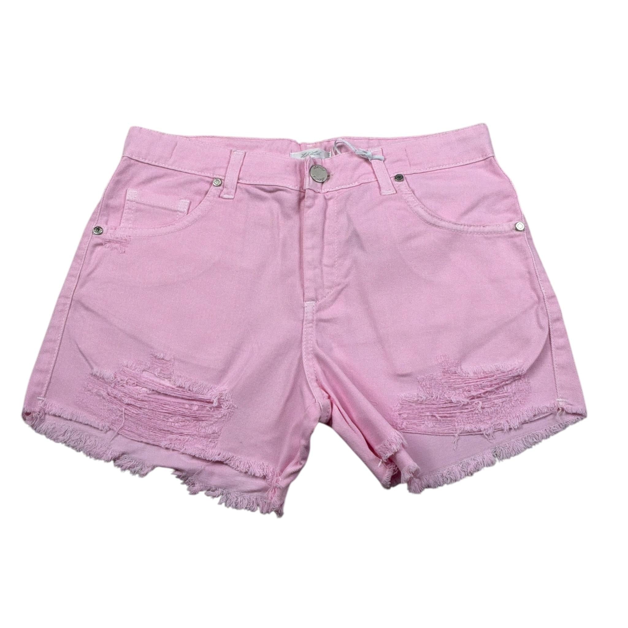 Lu Lu By Miss Grant Short tinta unita con Girovita Regolabile Rosa per Bambina LL2605 ROSA LU LU BY MISS GRANT 