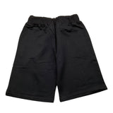 Zu+Elements Schwarze einfarbige Fleece-Bermudashorts für Jungen