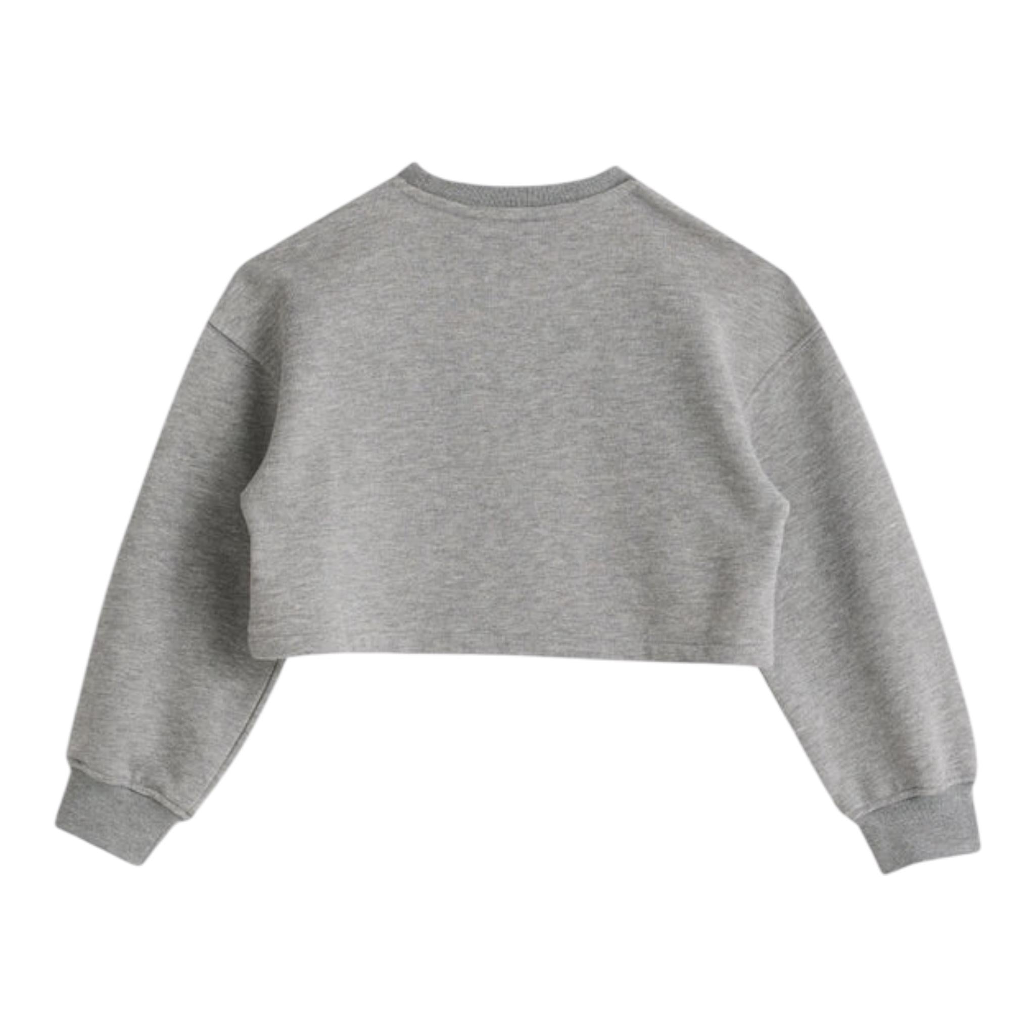 Iceberg Felpa Girocollo Tinta Unita con Logo per Bambina MFICE5154J GRIGIO ICEBERG 