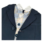 Gastone Completo 4 Pezzi Giacca-Camicia-Pantalone-Papillon-Papillon per Neonato G1467A BLU GASTONE 