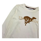 TRUSSARDI shirt girocollo tinta unita con stampa in contrasto Bianco per Bambino TBA25067TS BIANCO TRUSSARDI 