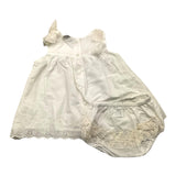Marlu‘ Einfarbiges ärmelloses Kleid mit Stickerei und weißer Culotte für Baby-Mädchen