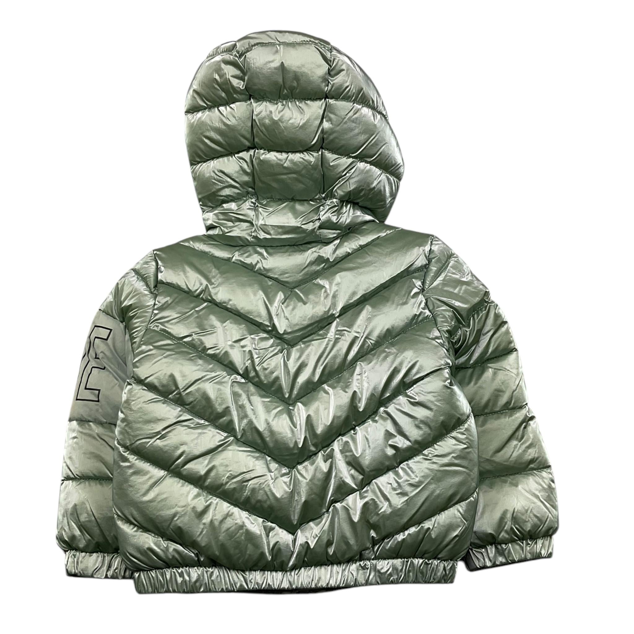 REFRIGUE giubbino tinta unita con cappuccio e stampa logo Verde per Neonata 2881O00003 VERDE REFRIGUE 