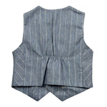 Manuel & Frank Gilet Tinta Unita con Bottoni E Fantasia A Righe per Bambino MF5193N AZZURRO MANUEL & FRANK 