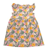Name.It Einfarbiges ärmelloses Kleid mit Blumendruck in Rosa für Mädchen
