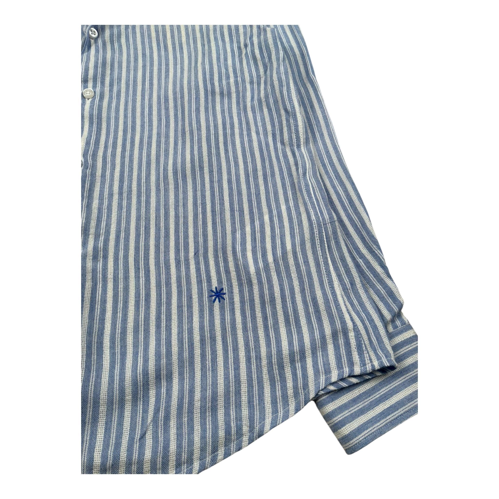 Manuel Ritz Camicia Manica Lunga Fantasia A Righe per Bambino MR2930 AZZURRO MANUEL RITZ 