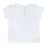 Liu Jo Einfarbiges T-Shirt mit Rundhalsausschnitt und Glitzer-Print Weiß für Baby-Mädchen