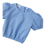 Sarabanda Top Tinta Unita Traforato per Neonata 0B357N AZZURRO SARABANDA 