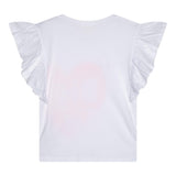 Billieblush T-Shirt Tinta Unita con Stampa per Bambina U21045 BIANCO BillIEBLUSH 