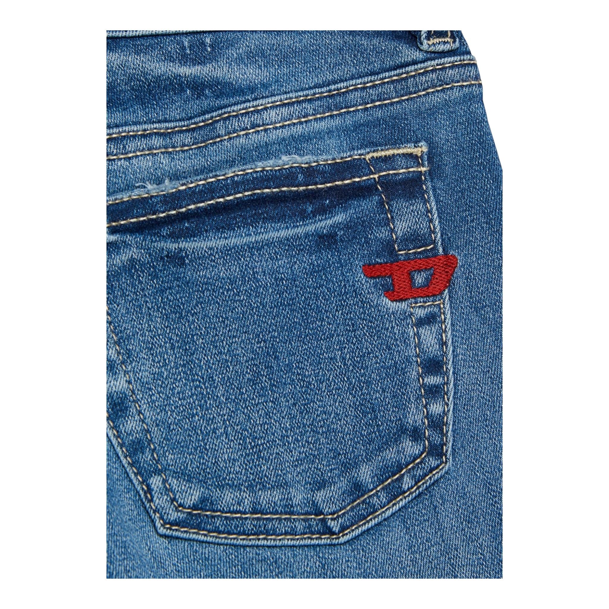 DIESEL jeans tinta unita con girovita regolabile Blu per Bambino J00807X BLU DIESEL 