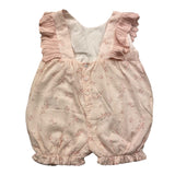 Babidu Baby Mädchen Einfarbig Blumendruck Ärmellos Strampler Rosa