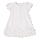 Liu Jo Einfarbiges Kleid mit weißen Rüschen für Baby Mädchen