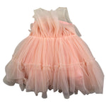 Fun & Fun Abito Giromanica tinta unita con Tulle Rosa per Bambina FNCBDR14035 ROSA FUN & FUN 