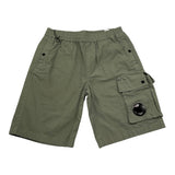 C.P. Company Bermuda Tinta Unita con Elastico In Vita per Bambino CUQ00B VERDE C.P. COMPANY 