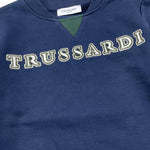 TRUSSARDI felpa girocollo tinta unita con stampa Blu per Bambino TBA25058FE BLU TRUSSARDI 