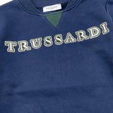 TRUSSARDI felpa girocollo tinta unita con stampa Blu per Bambino TBA25058FE BLU TRUSSARDI 