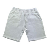 Nupkeet Einfarbige Bermudashorts mit elastischer Taille in Weiß für Jungen