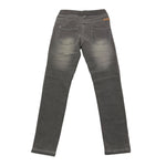 BOBOLI jeans tinta unita con elastico in vita e paillettes Grigio per Bambina 490317 GRIGIO BOBOLI 