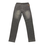 BOBOLI jeans tinta unita con elastico in vita e paillettes Grigio per Bambina 490317 GRIGIO BOBOLI 
