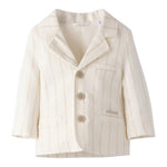 Mini Banda Giacca Tinta Unita Fantasia A Righe per Neonato 38686 PANNA MINI BANDA 