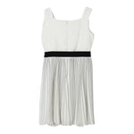 Liu Jo Abito Tinta Unita con Cintura E Fantasia A Righe per Bambina GA5070X BIANCO LIU JO 