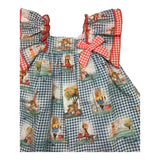 Miranda schlichtes weißes gemustertes Kleid für Baby-Mädchen
