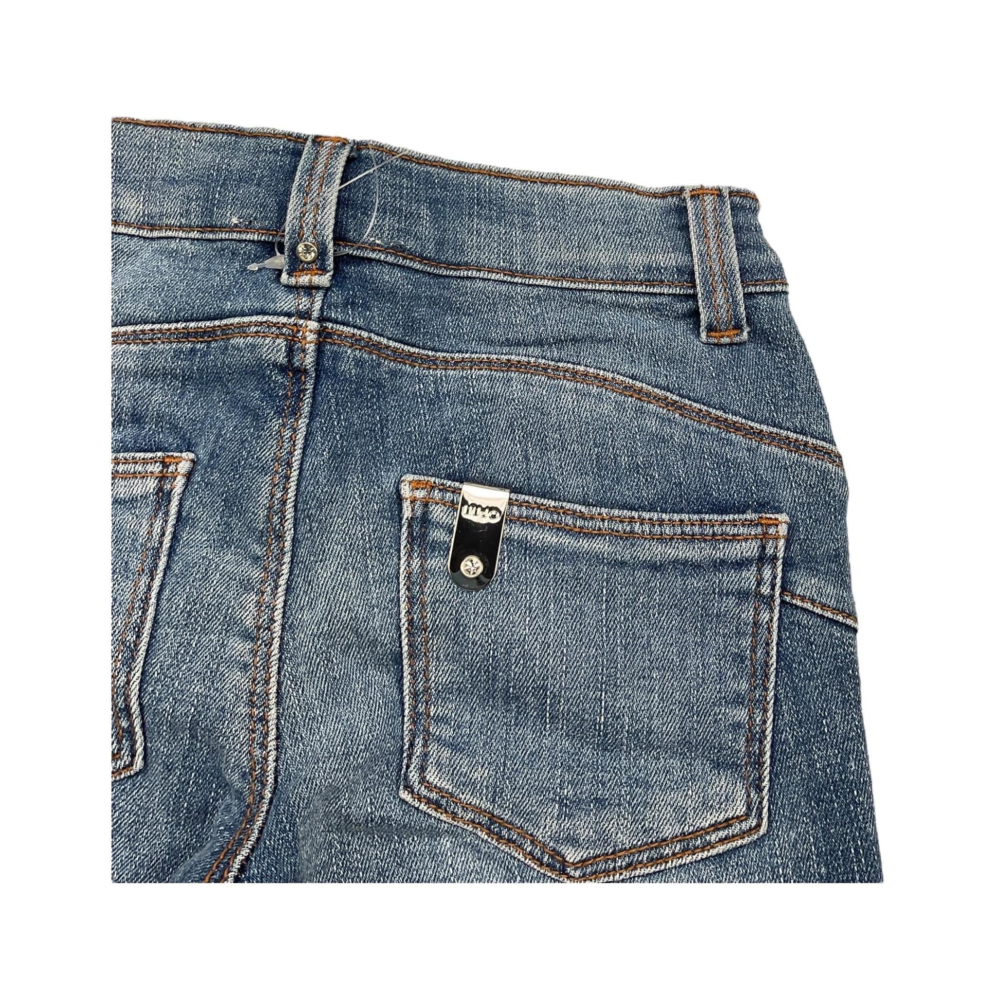 LIU JO jeans tinta unita modello zampa Blu per Neonata KA4056X BLU LIU JO 