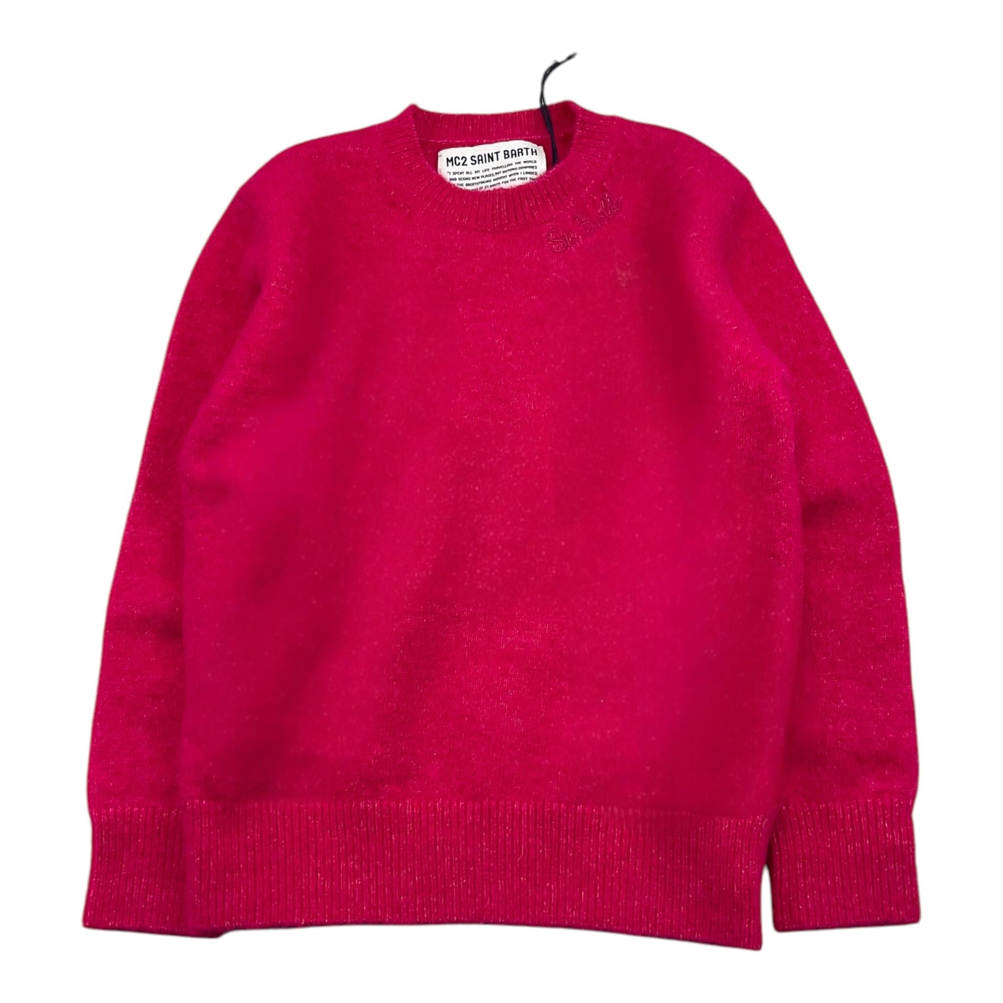 SAINT BARTH maglia girocollo tinta unita  Fuxia per Neonata LYL001N FUXIA SAINT BARTH 
