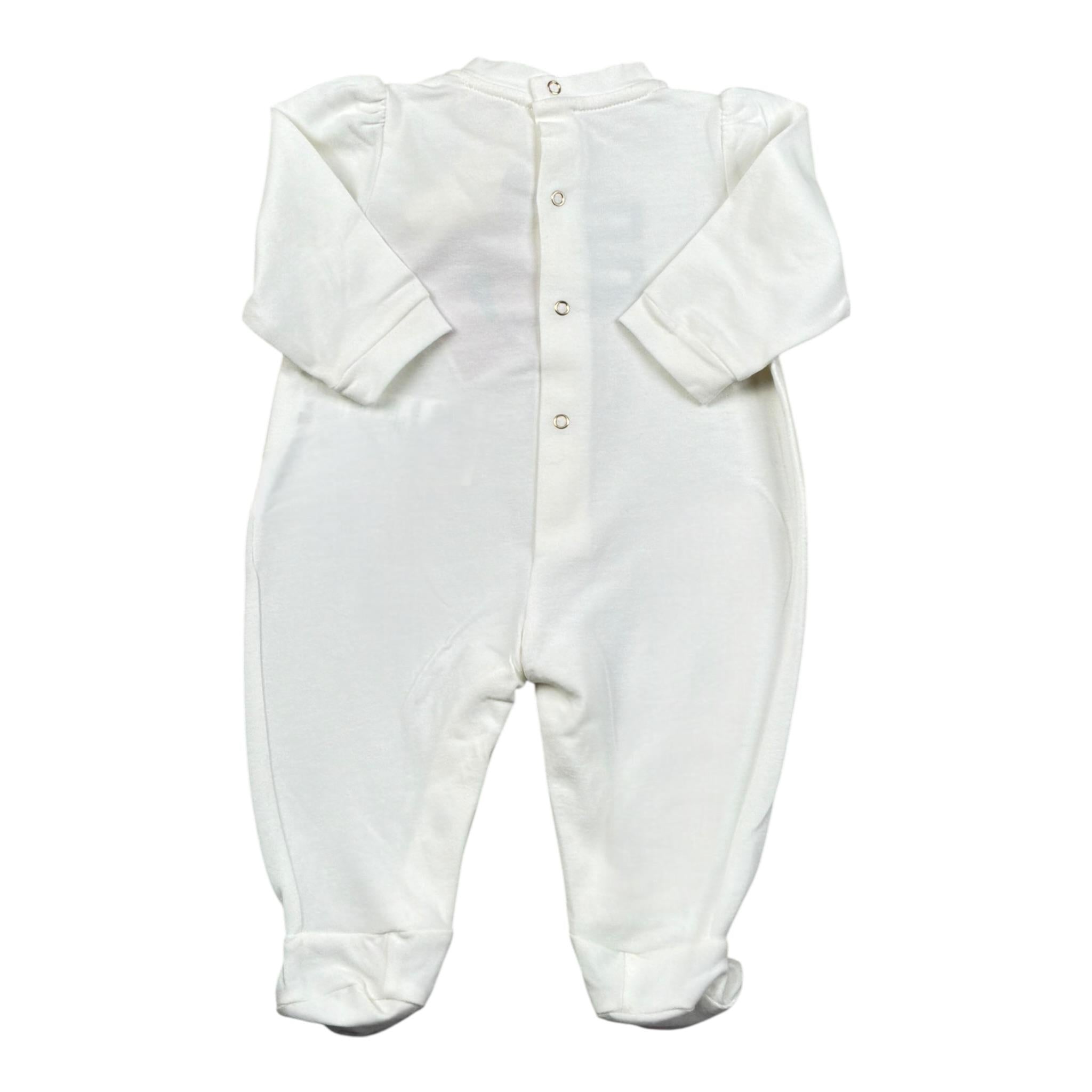 Elisabetta Franchi Tutina Tinta Unita con Stampa per Neonata ENTU105 BIANCO ELISABETTA FRANCHI 