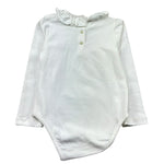 Le Bebe Body Manica Lunga Tinta Unita con Logo per Bambina LBG0462 BIANCO LE BEBE 