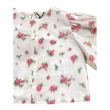 Philosophy Einfarbiges Halbarm-Shirt mit Blumenmuster in Weiß für Mädchen