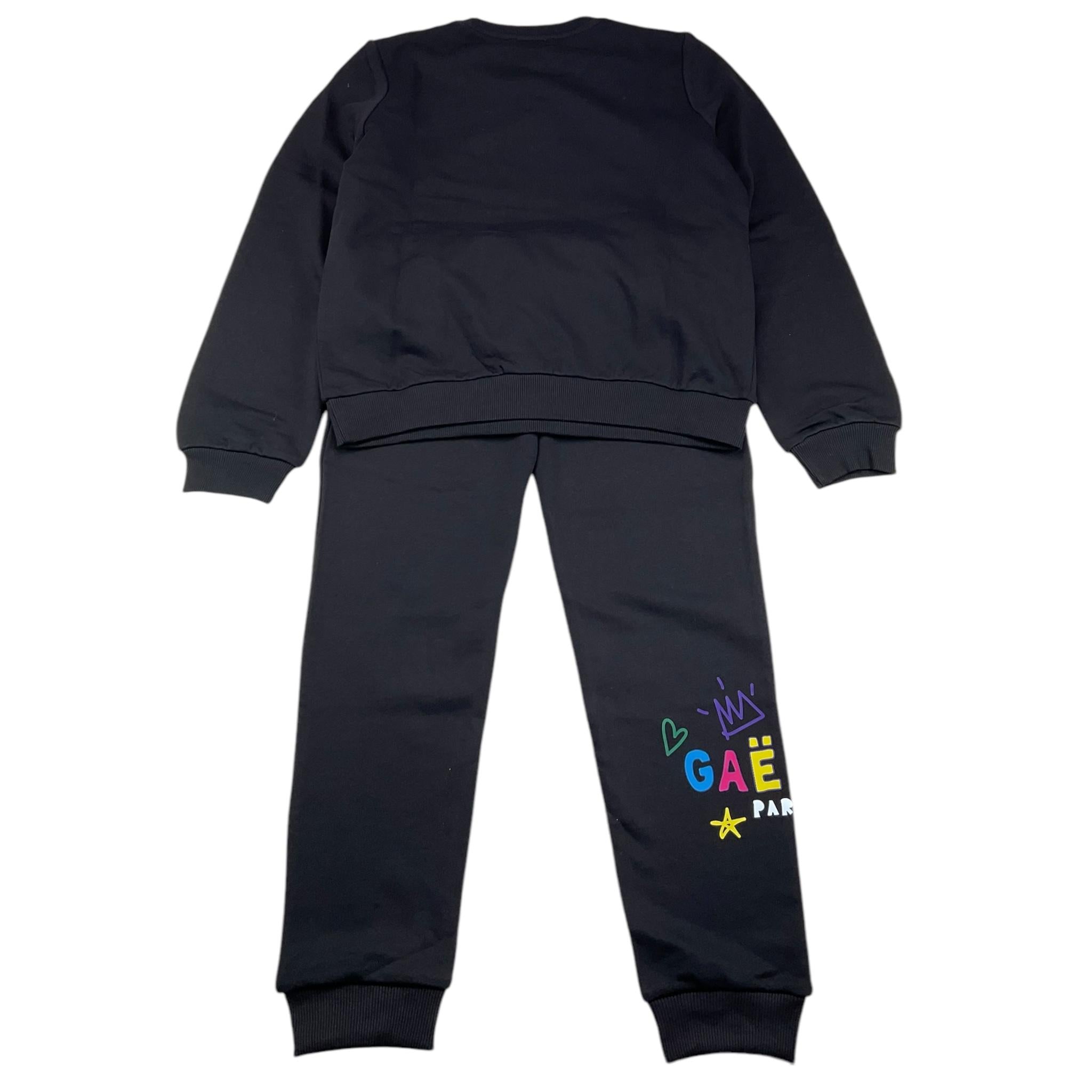 GAELLE completo 2 pezzi felpa-pantalone tinta unita Nero per Bambina 274100527 NERO GAELLE 