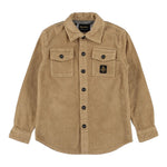 REFRIGUE camicia manica lunga tinta unita in velluto Beige per Bambino RW341 BEIGE REFRIGUE 