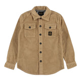 REFRIGUE camicia manica lunga tinta unita in velluto Beige per Bambino RW341 BEIGE REFRIGUE 