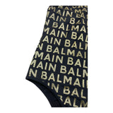 Balmain Einteiliger Badeanzug, einfarbig mit kontrastierenden Drucken, Schwarz für Mädchen