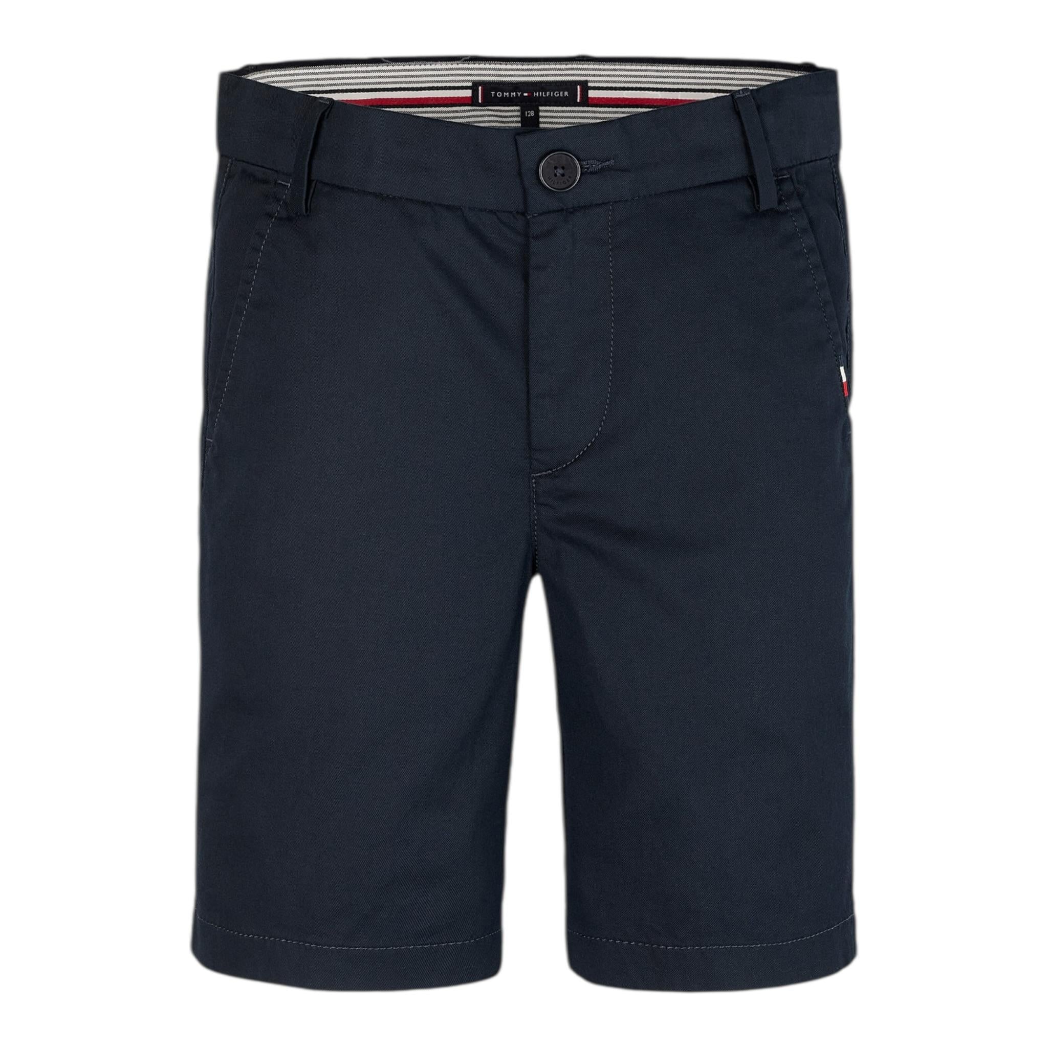 Tommy Hilfiger Bermuda Tinta Unita con Girovita Regolabile per Bambino KB0KB09641X BLU TOMMY HILFIGER 